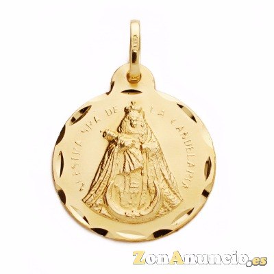 MEDALLA VIRGEN DE LA CANDELARIA EN ORO Y EN PLATA.